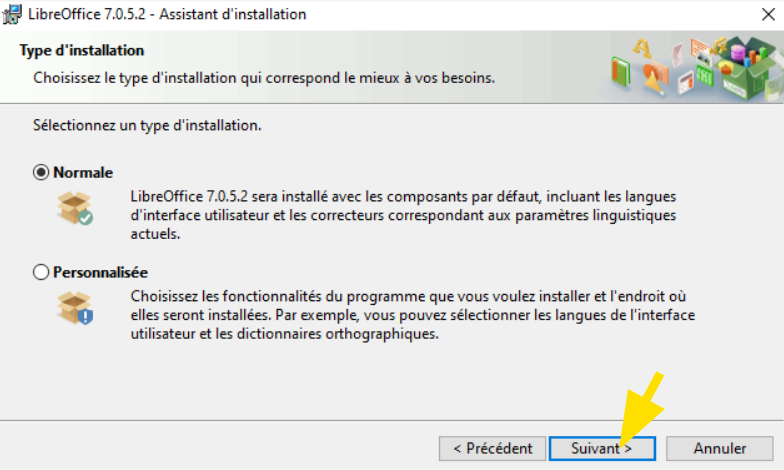Choix du type d'installation