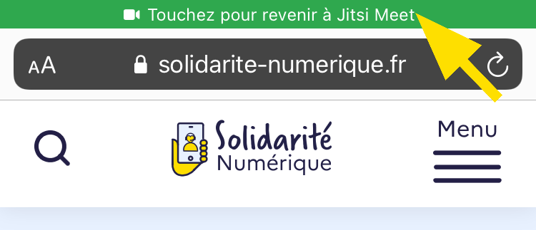 Revenir sur Jitsi sur iPhone